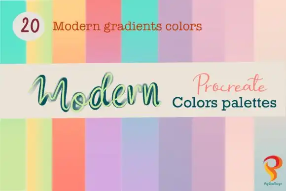 Modern Procreate Gradient Color Palettes