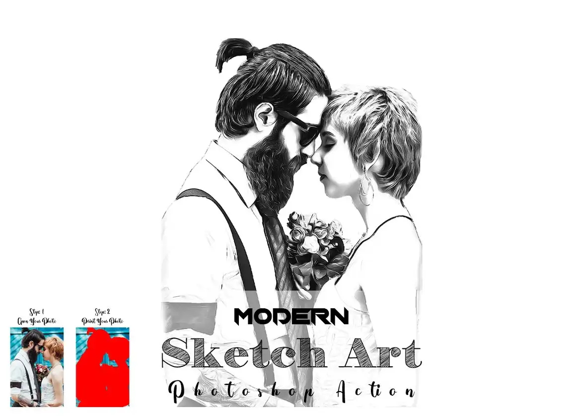 Modern Sketch Art PS Action