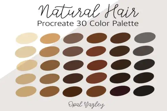 Natural Hair Procreate Color Palette