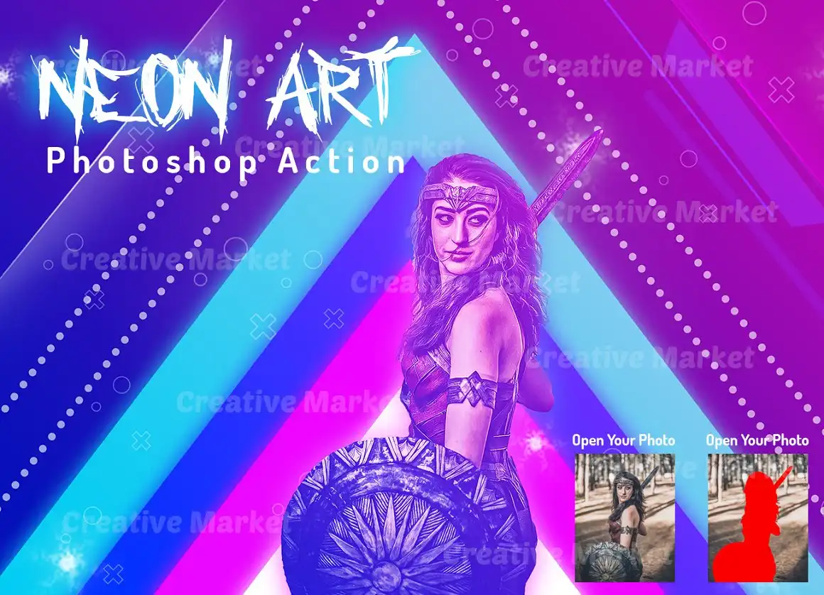 Neon Art Photoshop Action