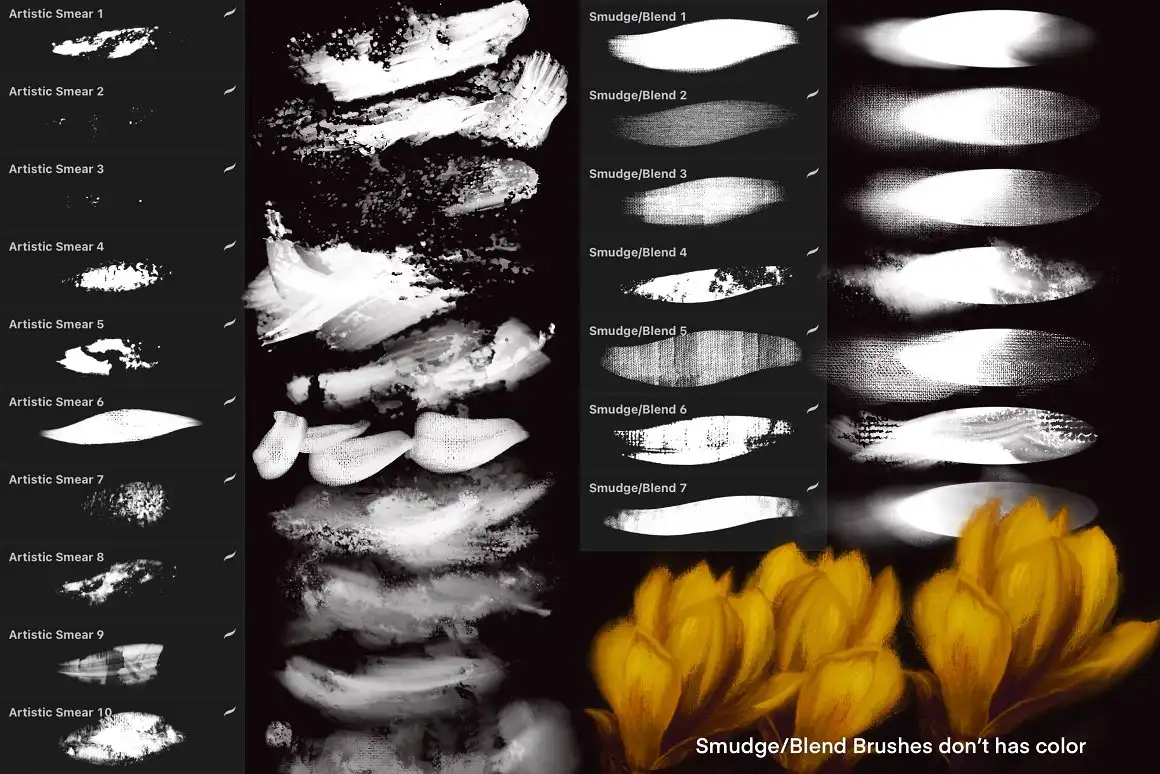 57 Oil Brushes for Procreate 11 071050