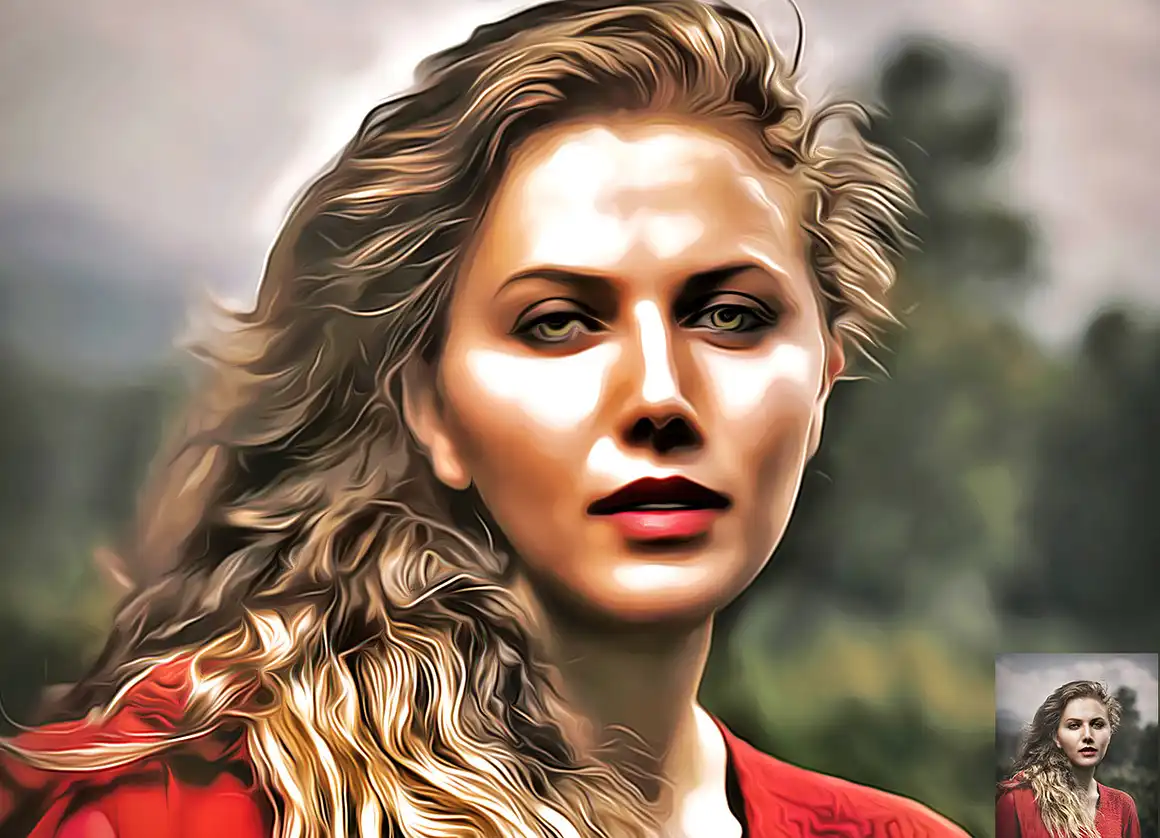 Oil Canvas Art Photoshop Action 9 077038