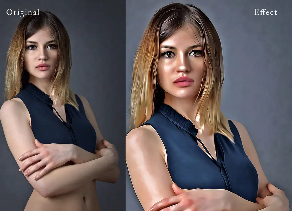 Oil Canvas Art Photoshop Action 10 076919