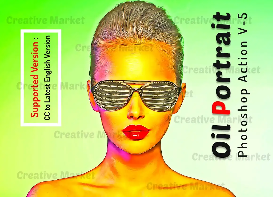 Oil Portrait Photoshop Action V-5