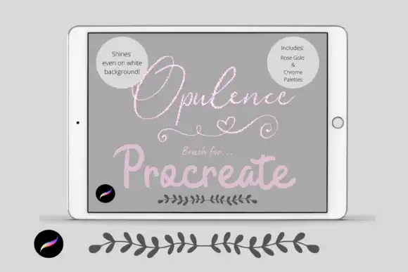 Opulence Procreate Letter Brush palette