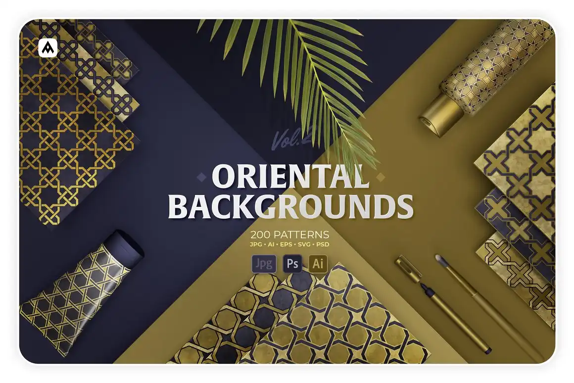 Oriental backgrounds collection