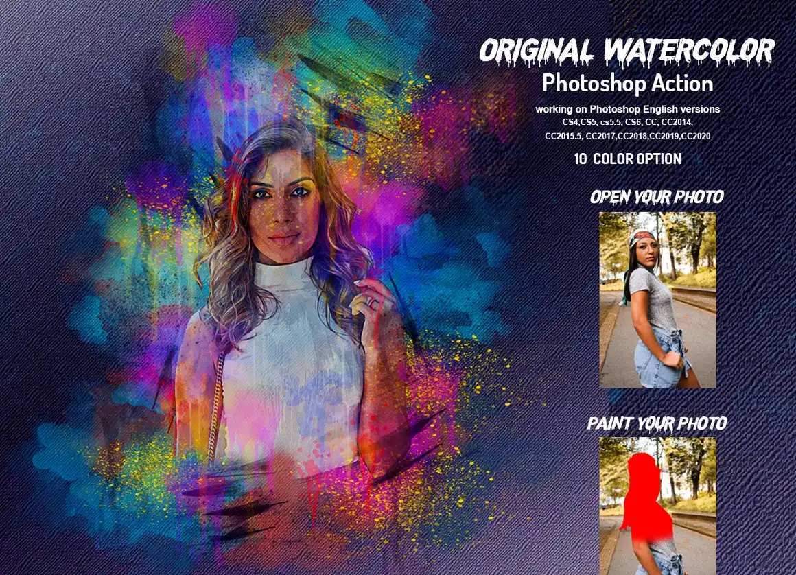 Original Watercolor Photoshop Action
