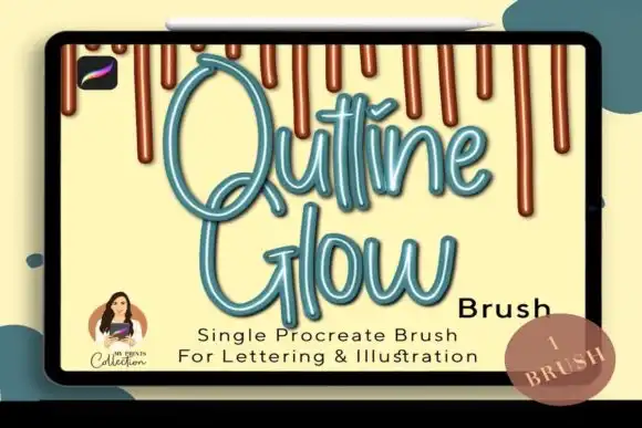 Outline Glow Single Procreate Brush
