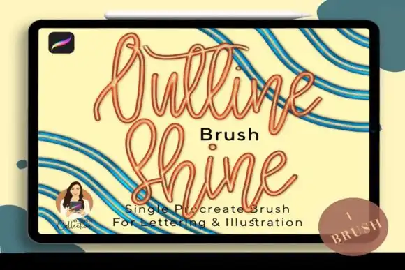 Outline Shine Single Procreate Brush