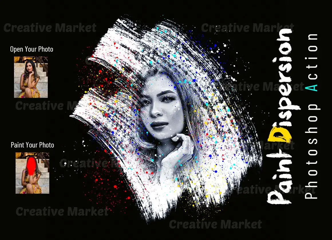 Paint Dispersion Photoshop Action
