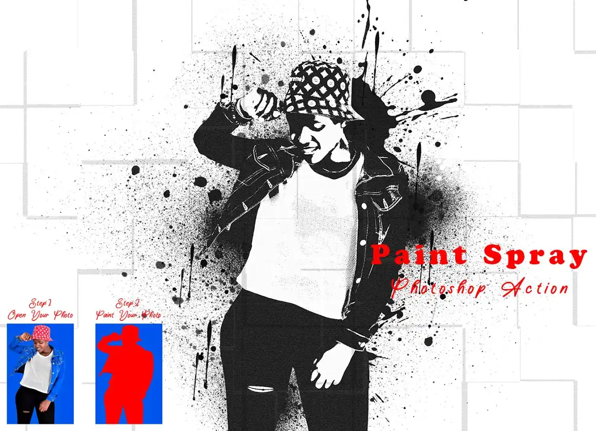 Paint Spray Photoshop Action