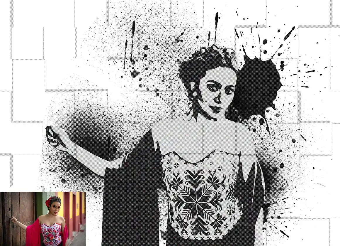 Paint Spray Photoshop Action 4 077758