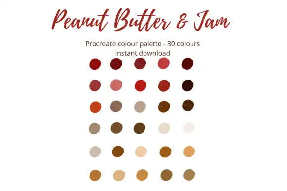 Peanut Butter Jam Procreate Palette 4 074029