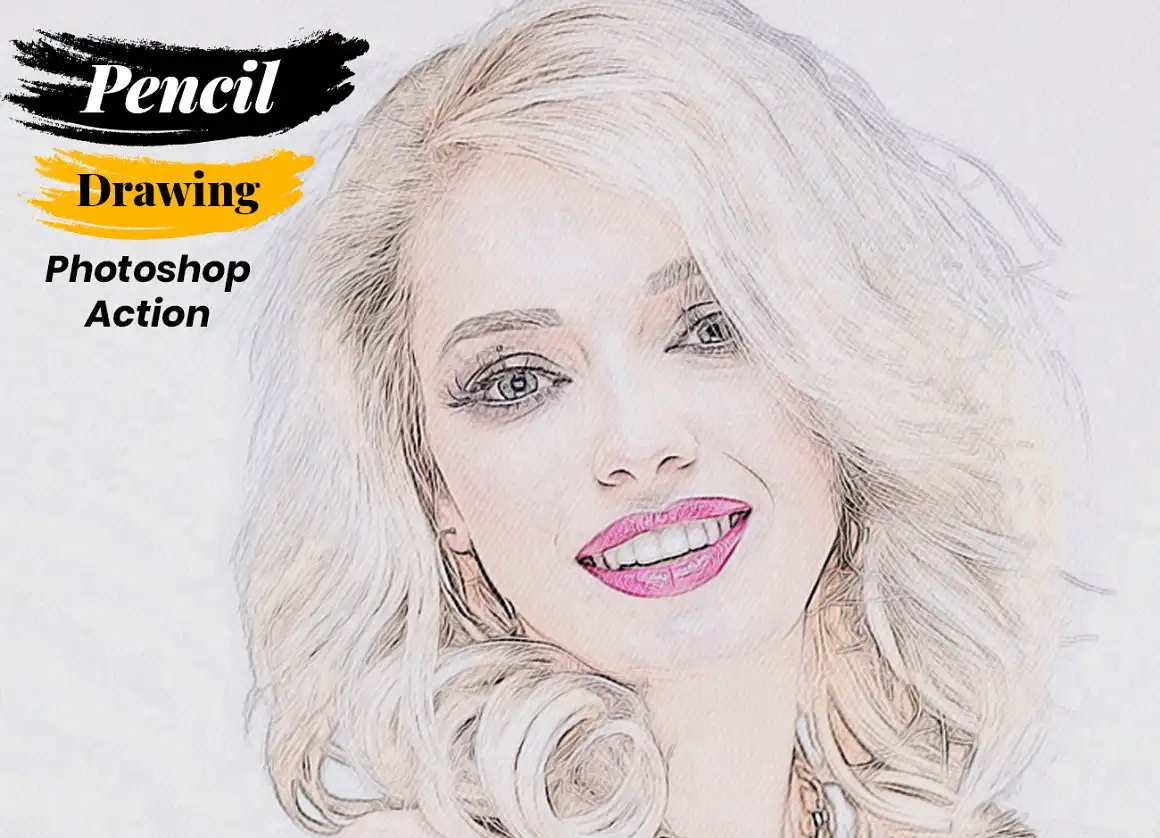 Pencil Drawing Photoshop Action-1