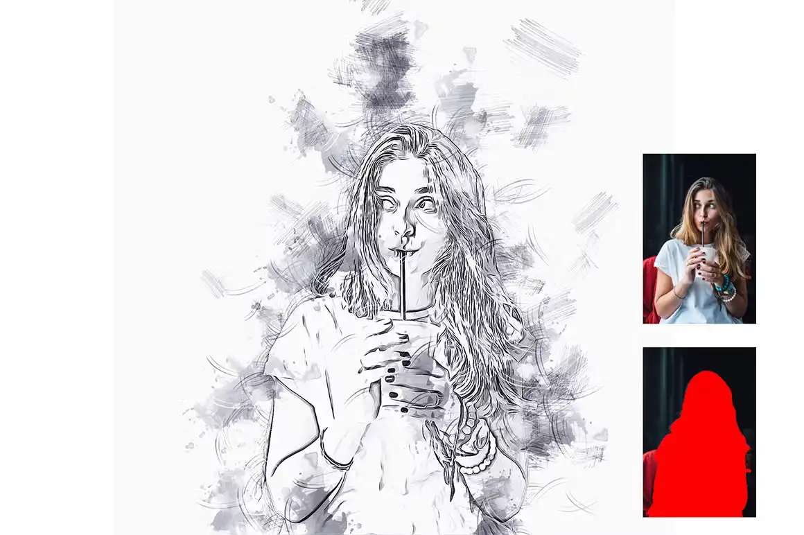 Pencil Sketch Art Photoshop Action 10 077050