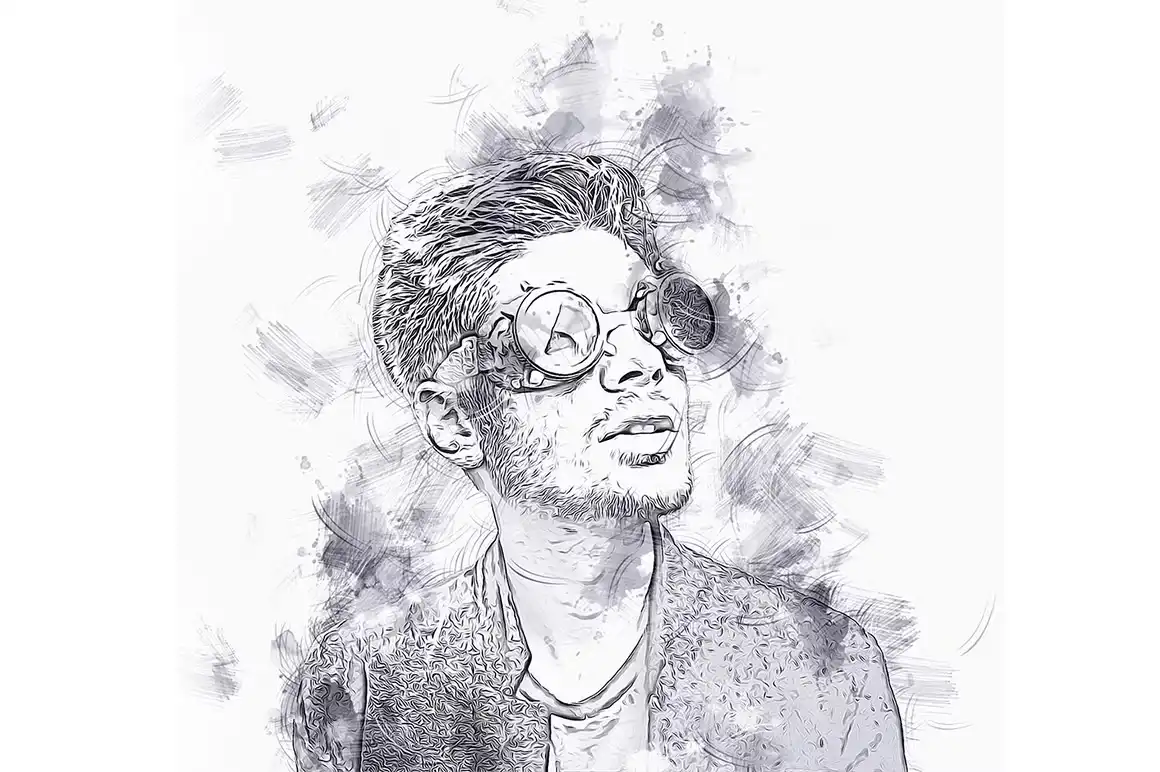 Pencil Sketch Art Photoshop Action 8 077309