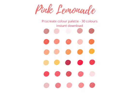 Pink Lemonade Procreate Palette 4 074029