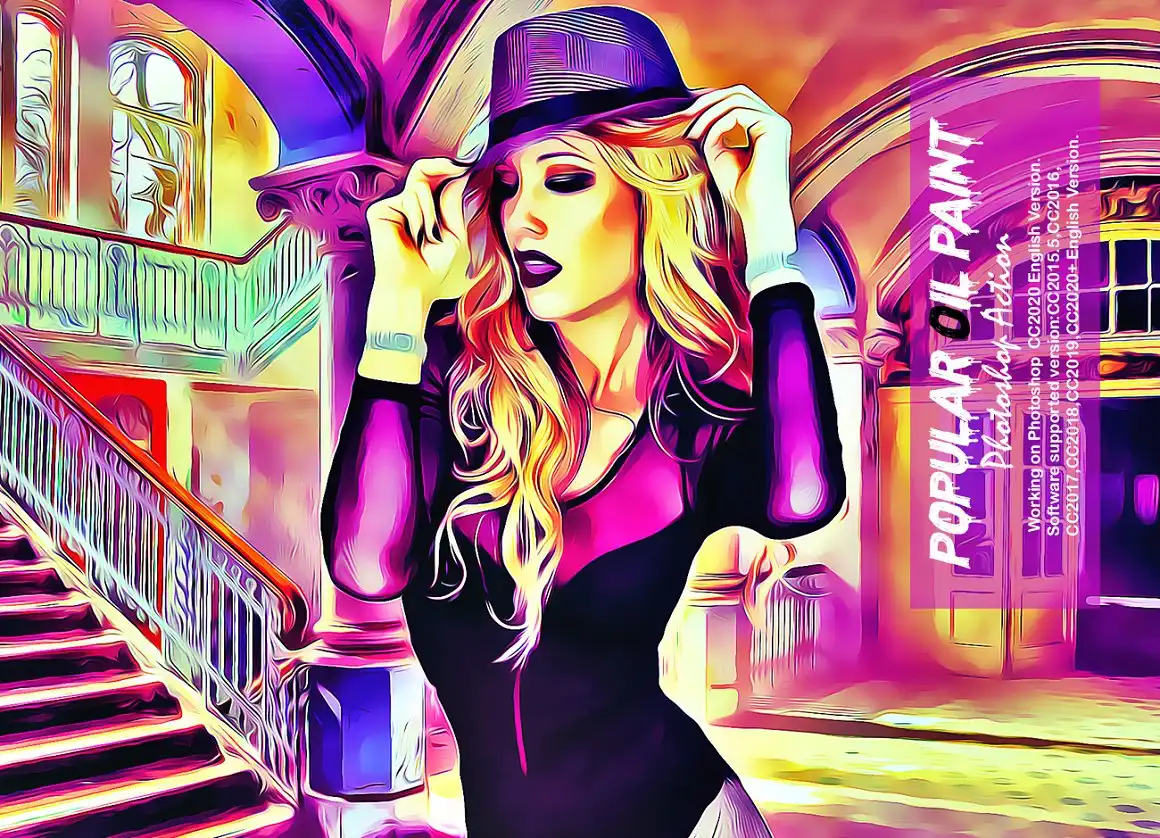 Popular Oil Paint Photoshop Action 7 077674
