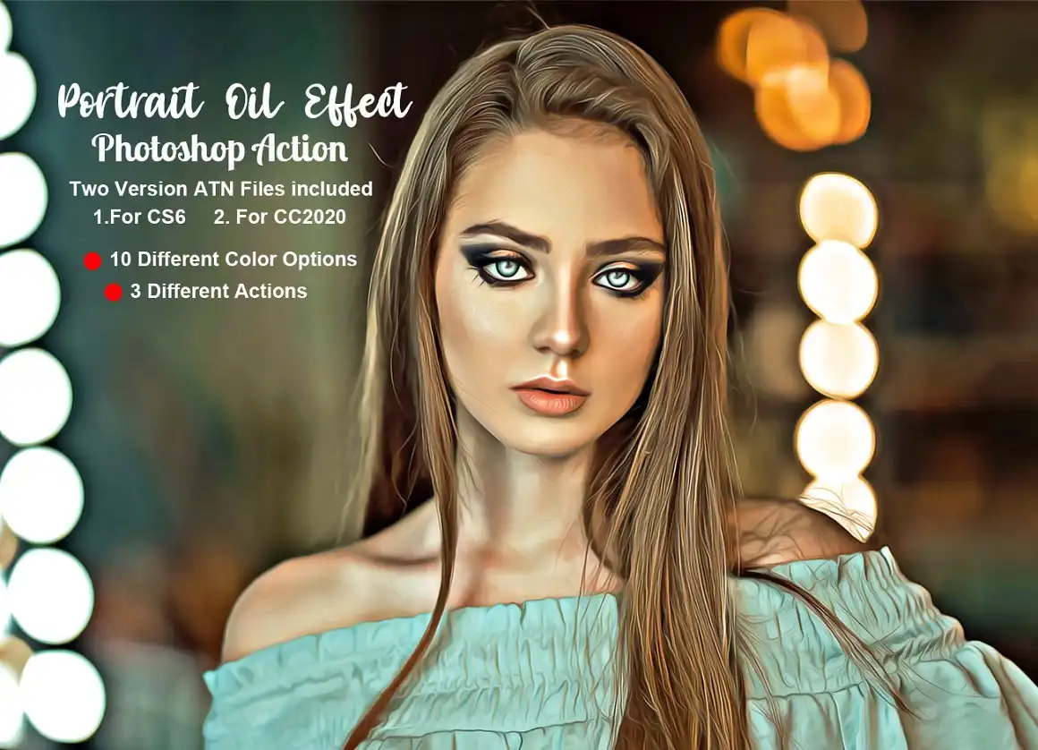 Portrait Oil Effect Photoshop Action