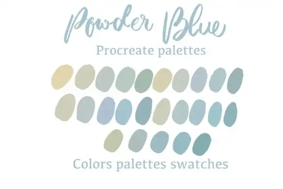 Powder blue procreate palettes swatches
