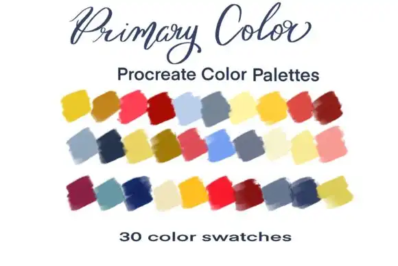 Primary colors Procreate palettes