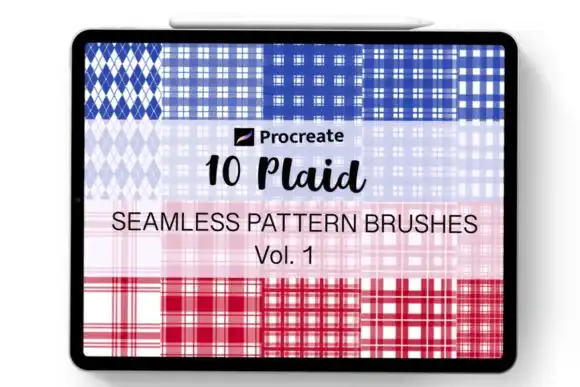 Procreate Brush Plaid Seamless Pattern