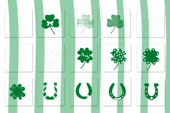 Procreate Brush Stamp Clover & HorseShoe 5 074029