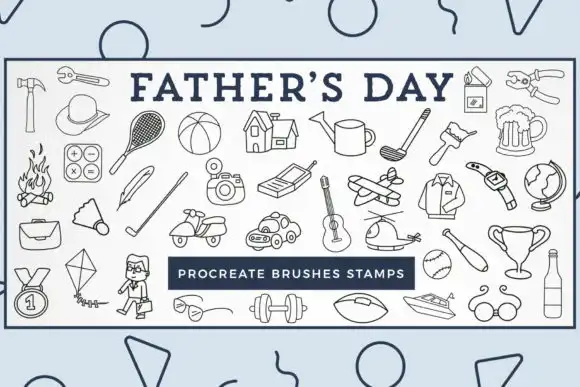 Procreate Brushes Stamp Father’s Day