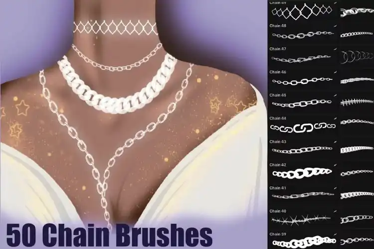 Procreate Chain Brushes  Procreate Brush  Fashion
