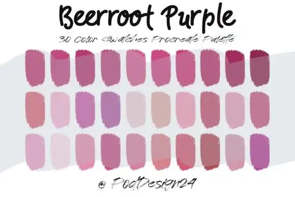Procreate Color Palette Beetroot Purple