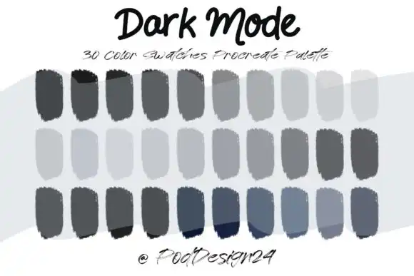 Procreate Color Palette Dark Mode