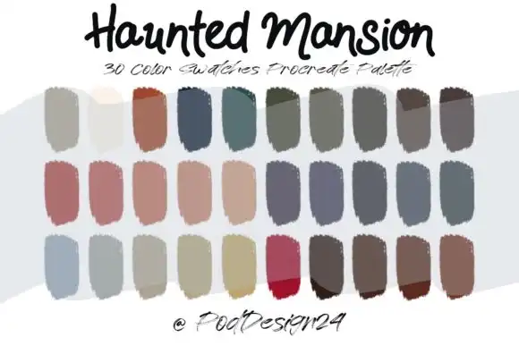 Procreate Color Palette Haunted Mansion - Brushes Pack
