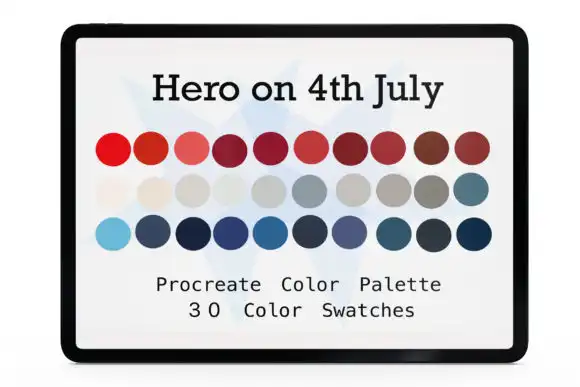 Procreate Color Palette Hero on 4th July