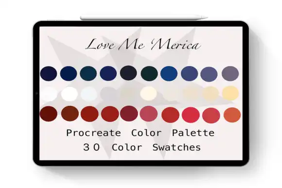 Procreate Color Palette Love Me 'Merica