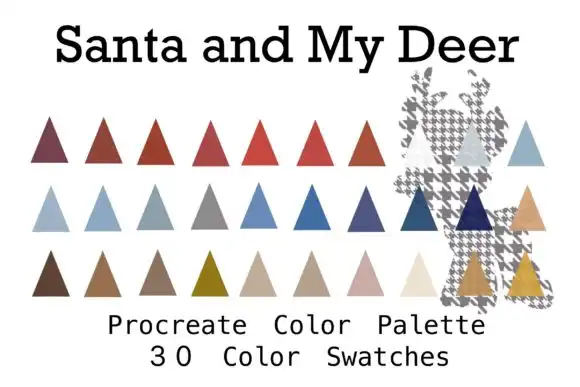 Procreate Color Palette Santa & My Deer