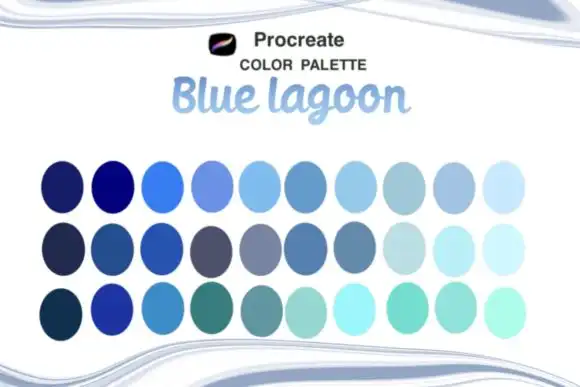 Procreate Color Palette Blue Ocean