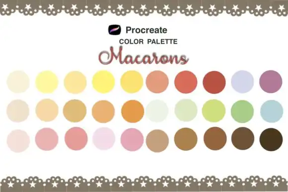 Procreate Color Palette Macaron Colors