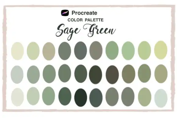 Procreate Color Palette Sage Green