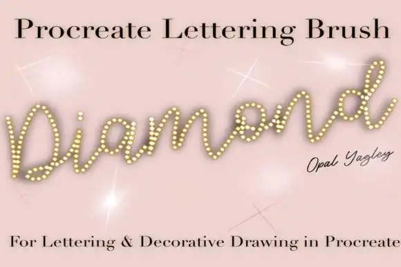Procreate Diamond Lettering Brush