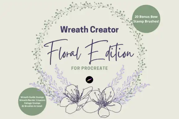 Procreate Floral Wreath Creator Kit 5 074029