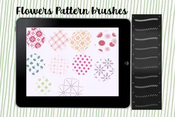Procreate Flower Seamless Pattern Brush 4 074029