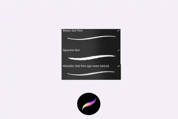 Procreate Gel Pen Brushes & Palette 4 074029