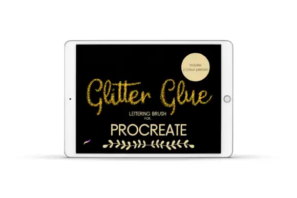 Procreate Glitter Glue Lettering Swatch