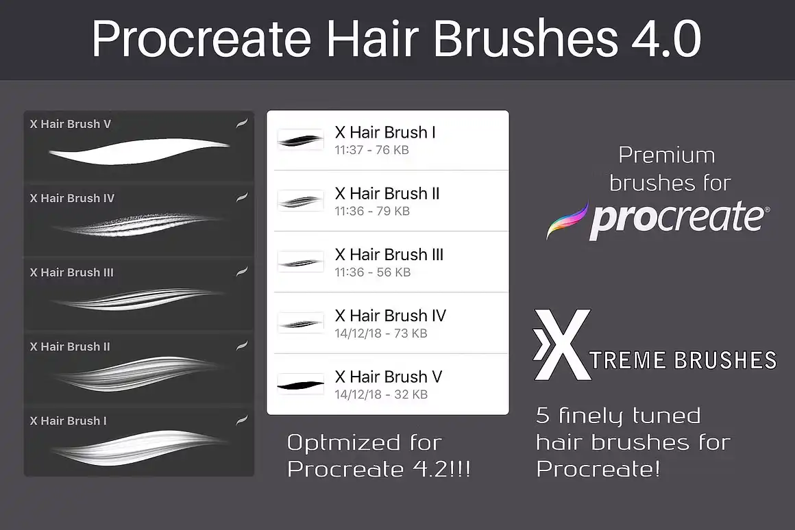 Procreate Hair Bundle 7 072507
