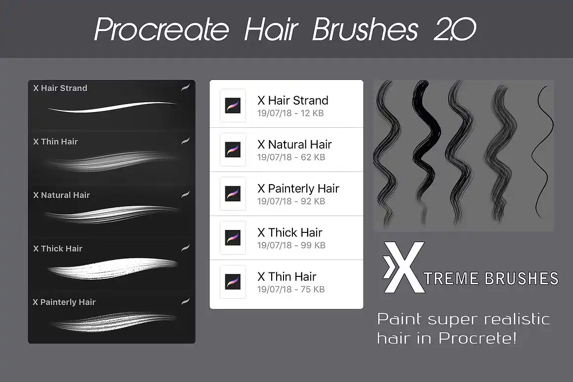Procreate Hair Bundle 6 072507