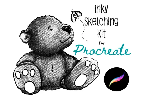 Procreate Inky Sketch Kit 24 Brushes