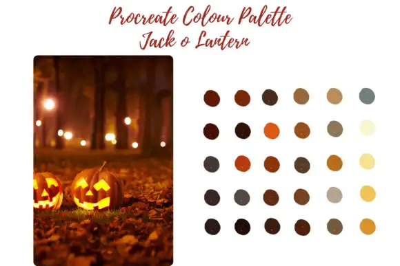 Procreate Jack o Lantern Pumpkin Swatch
