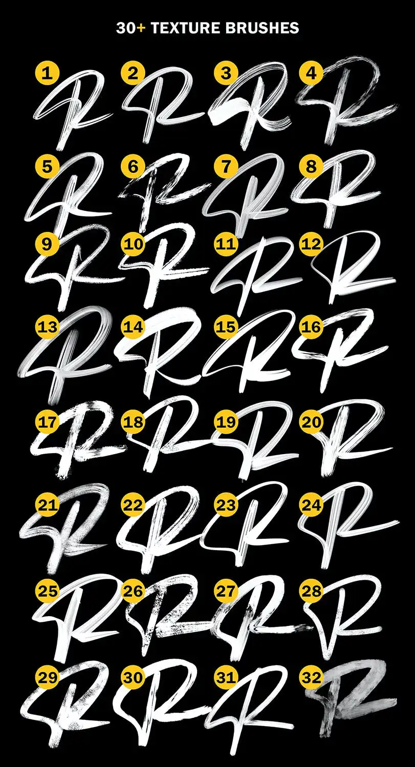 30+ Procreate Lettering Brushes 4 073425