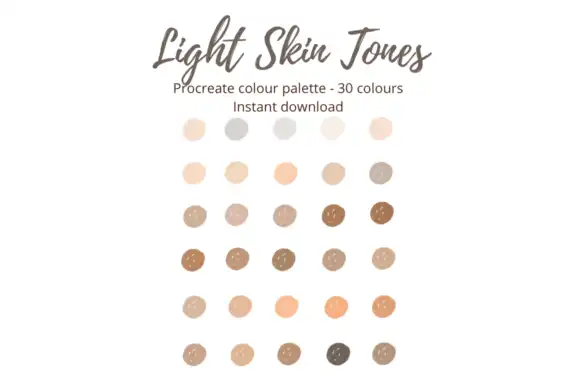 Procreate Light Skin Colour Palette