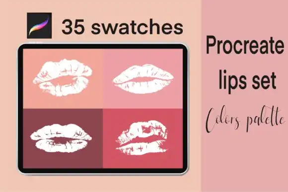 Procreate lips set color palette